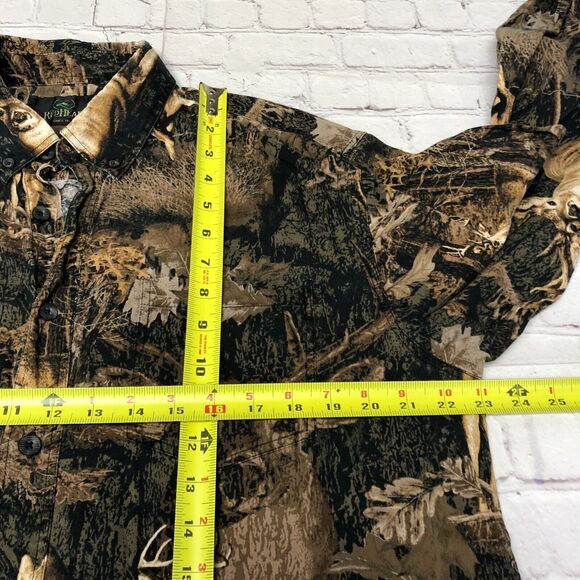 Red Head Men Long Sleeve Camo Camouflage Button Shirt Top Size Large B324 -5 - Picture 3 of 14